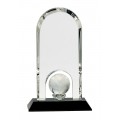 CRY318 Crystal Globe Dome on Black Base